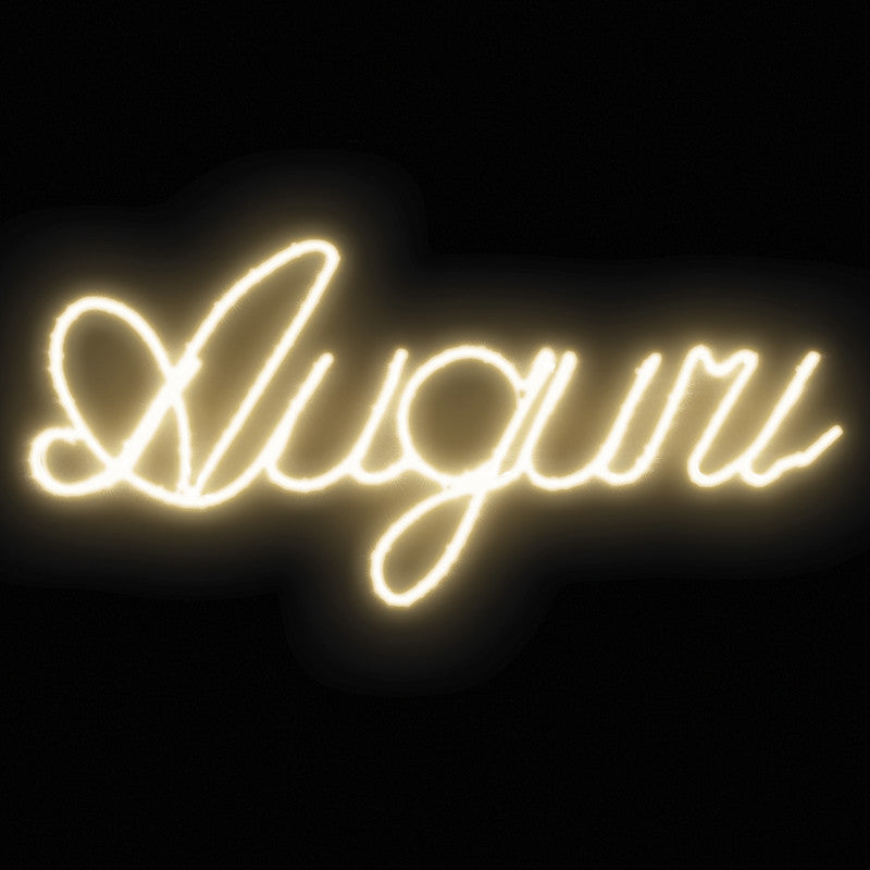 scritta luminosa natalizia auguri