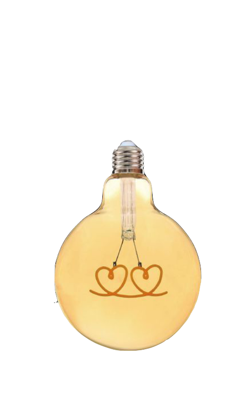Lampadina con scritta