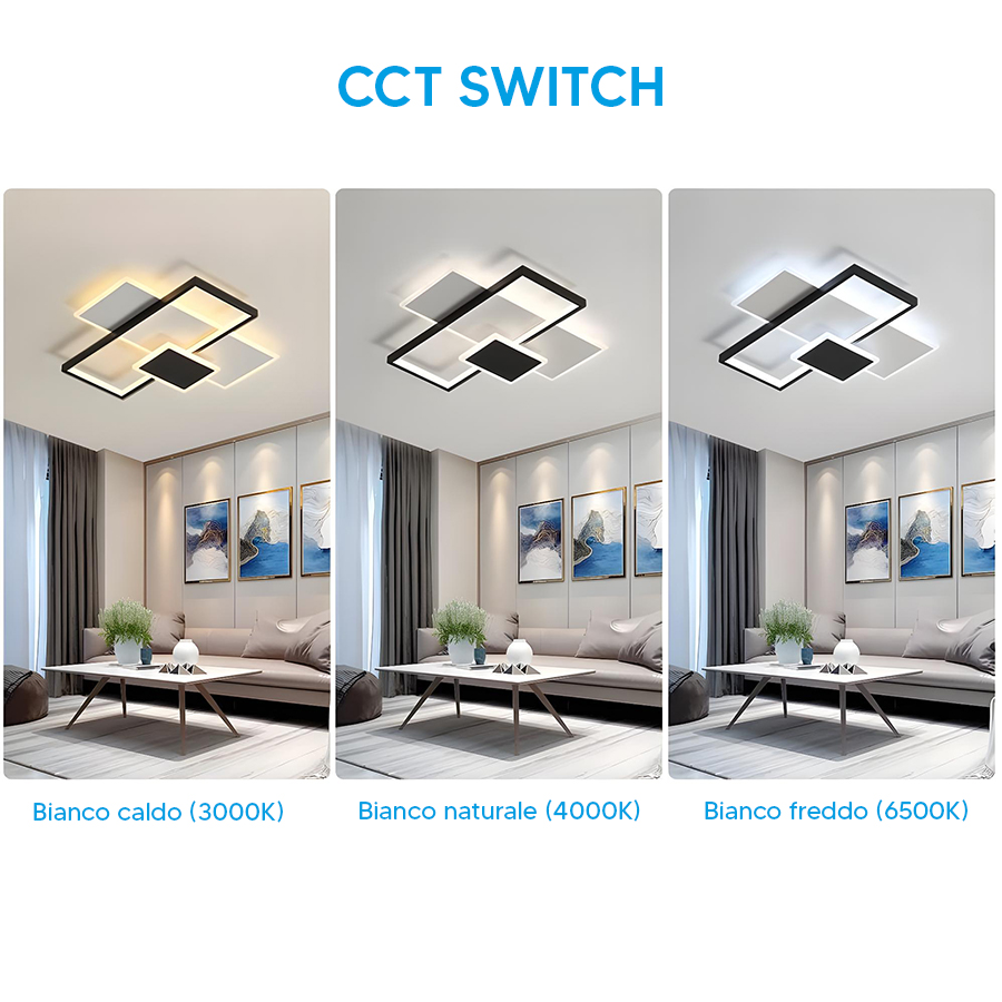 Plafoniera LED Rettangoli Media 46w