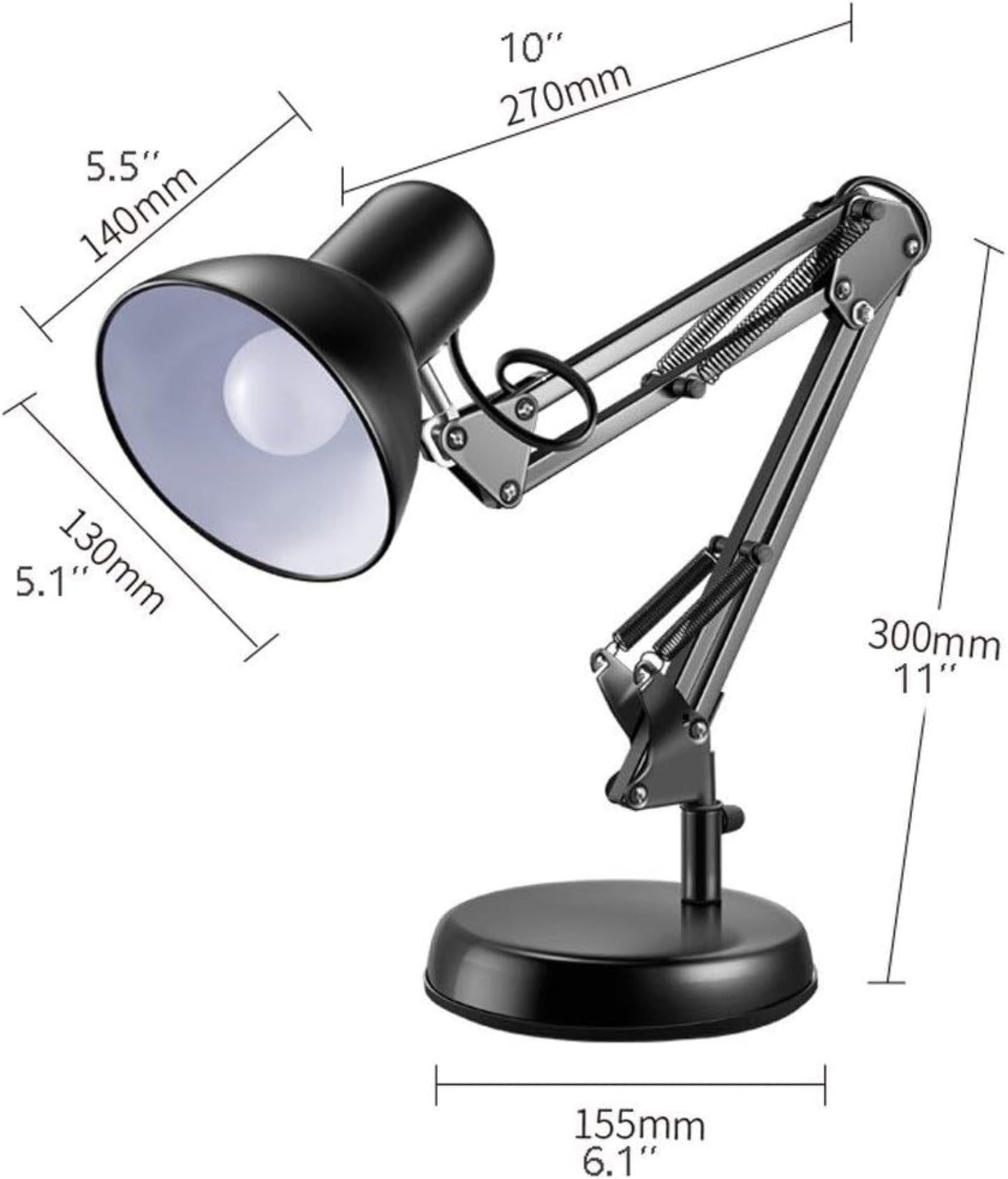 Misure lampada Pixar nera