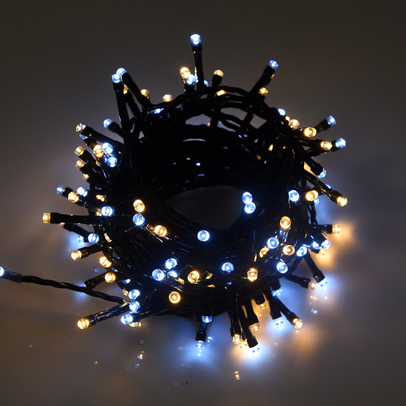 Catena luminosa professionale nera luce fredda che lampeggia calda