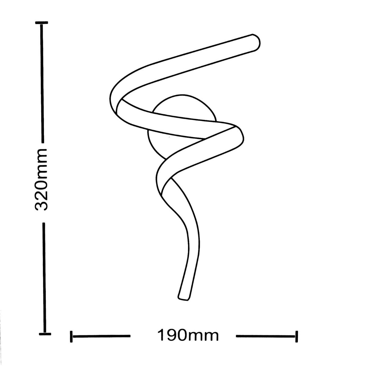 Applique LED Moderna Spirale 12W
