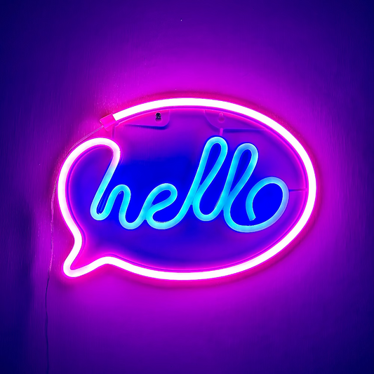 Scritta luminosa Hello neonflex