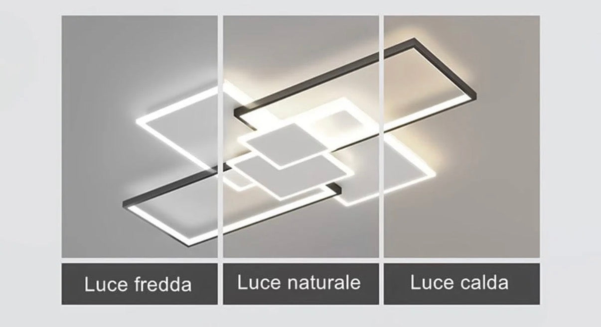 Plafoniera LED Rettangoli Grande 83w