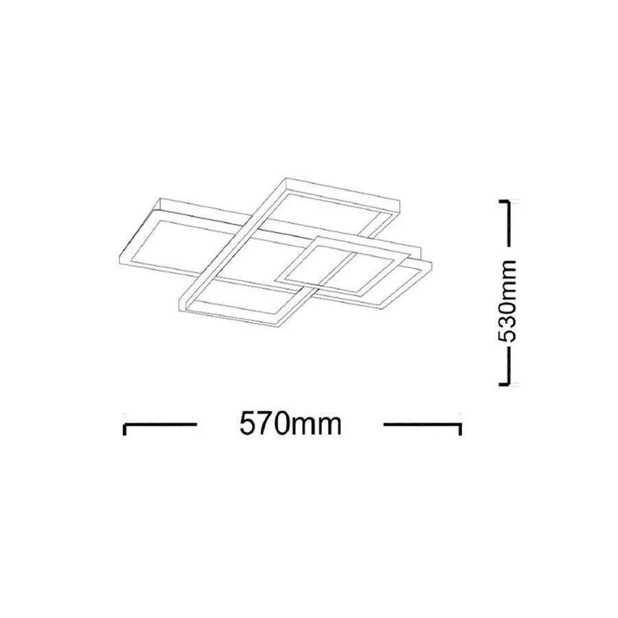 Plafoniera LED Rettangoli Media 46w