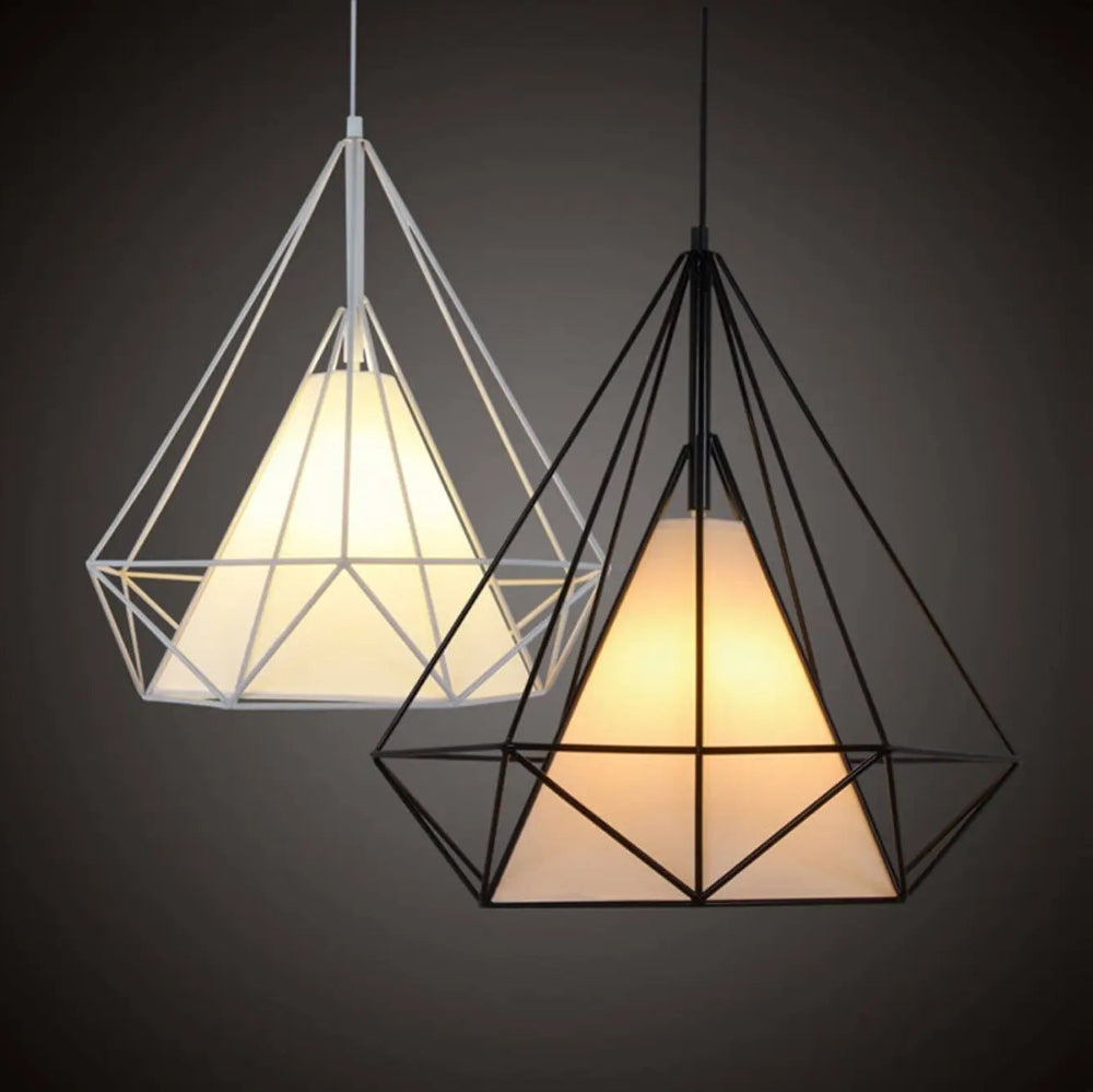 Sospensione Diamante nera e bianca